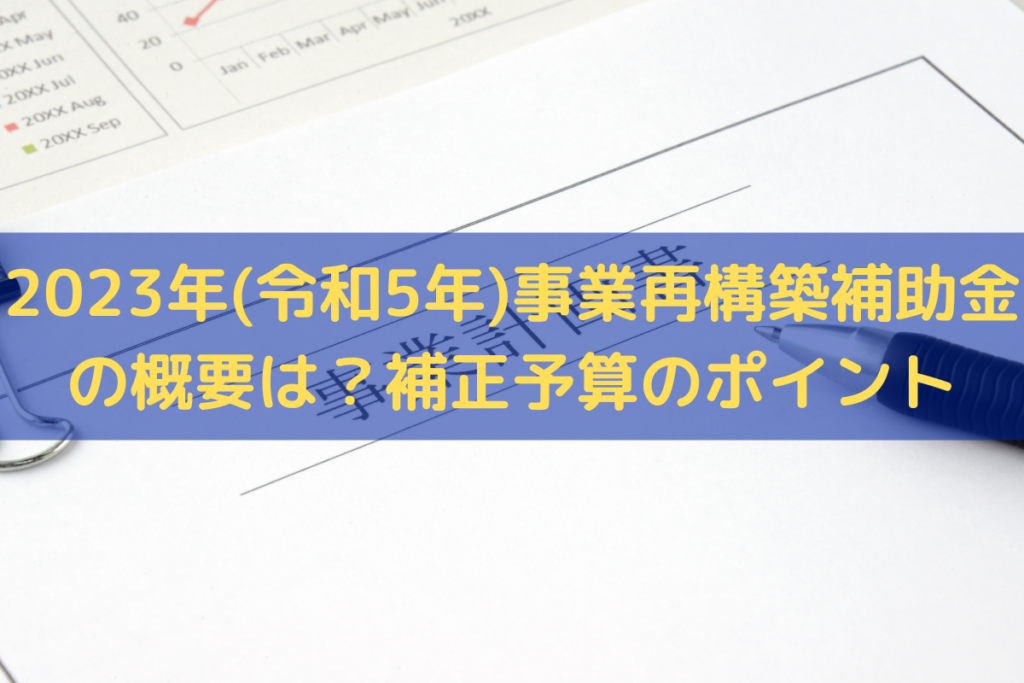 2023年事業再構築補助金