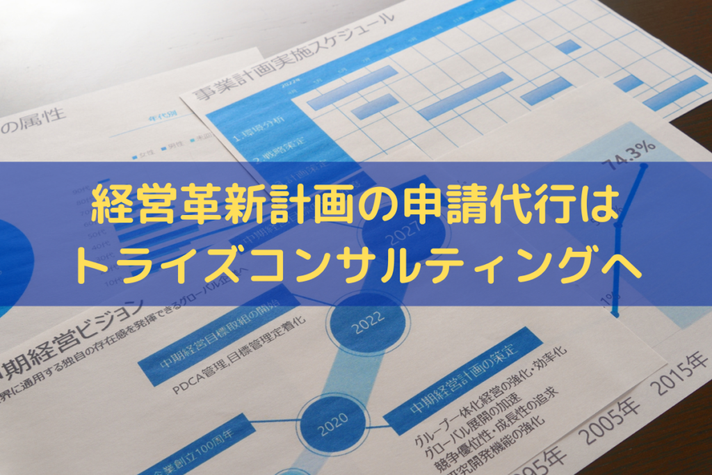 経営革新計画の申請代行はトライズコンサルティングへ