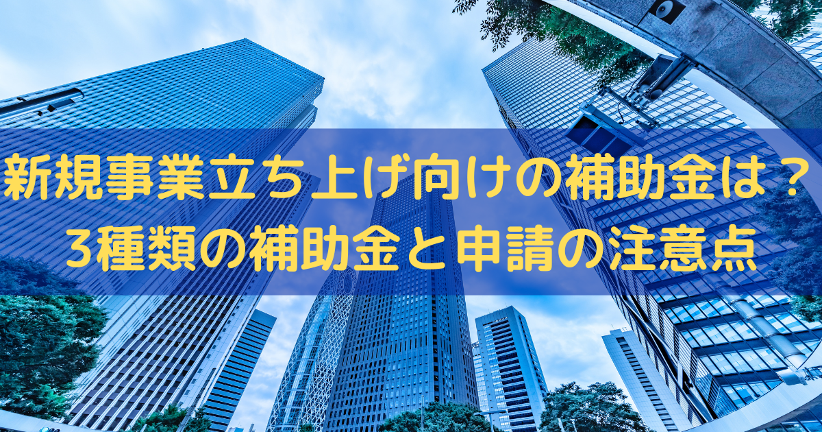 新規事業立ち上げに活用できる補助金