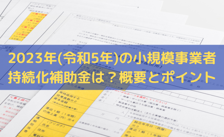 小規模事業者持続化補助金2023