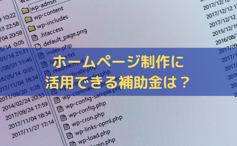 ホームページ制作に活用できる補助金は？小規模事業者持続化補助金を解説