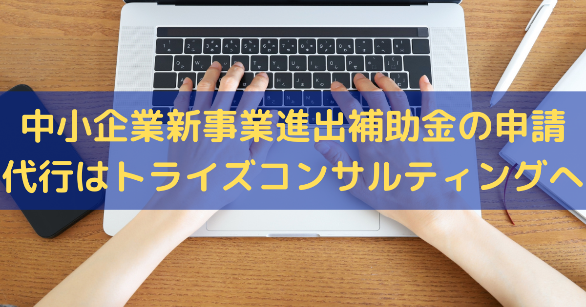 中小企業新事業進出補助金の申請代行はトライズコンサルティングへ