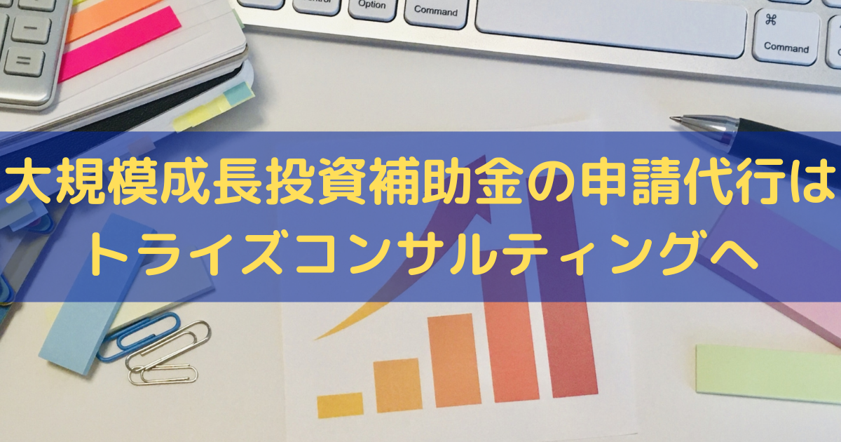 大規模成長投資補助金の申請代行はトライズコンサルティングに