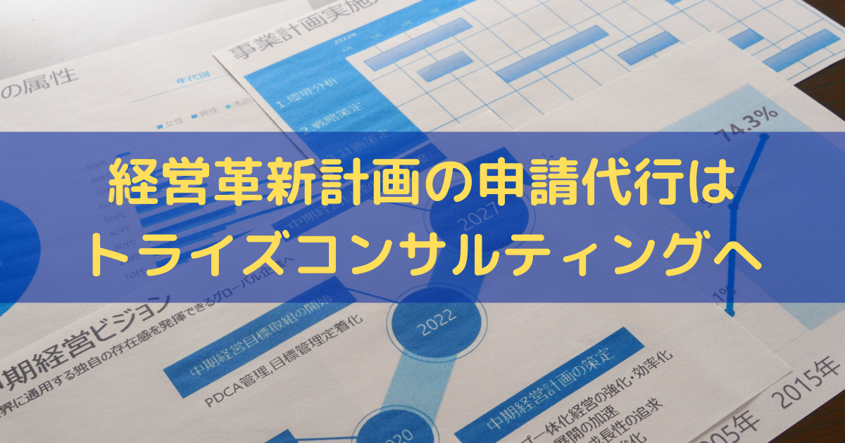 経営革新計画の申請代行はトライズコンサルティングへ