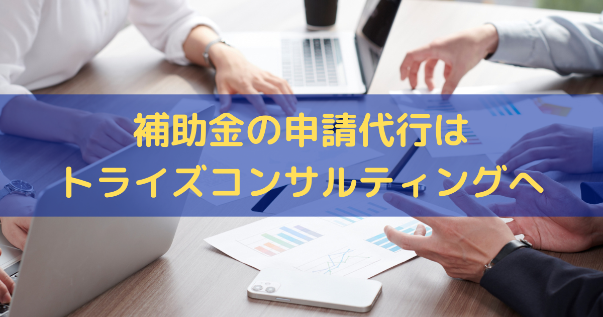 補助金の申請代行はトライズコンサルティングへお任せください
